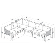 Load image into Gallery viewer, Kettler Cora Rope Corner Sofa Set