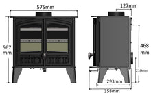 Load image into Gallery viewer, Hunter Herald 5 Slimline Wood Burning Eco Stove - Fireplaces | Gas | Electric | Hertford | Bishops Stortford | Essex