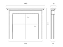 Load image into Gallery viewer, Capital 54" Colby Aegean Limestone Mantel - Interstyle