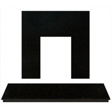 Load image into Gallery viewer, Black Polished Granite 48" Hearth & Back Panel Set - Interstyle