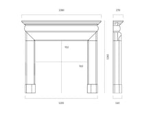 Load image into Gallery viewer, Capital 54" Mulholland Aegean Limestone Mantel - Interstyle