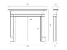 Load image into Gallery viewer, Capital 54" Washington Carrara Marble Mantel - Interstyle