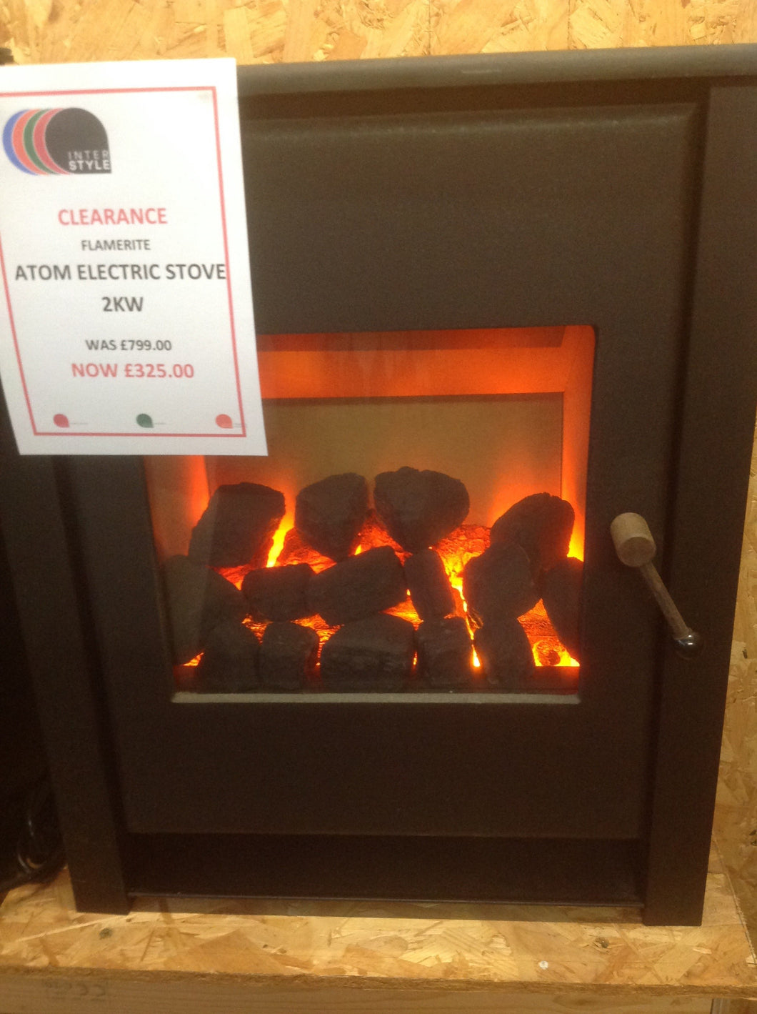 Flamerite Atom Electric Stove CLEARANCE - EX DISPLAY MODEL