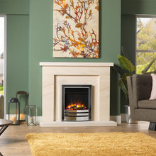 Load image into Gallery viewer, Charlton &amp; Jenrick Inset 16&quot; Electric Fire 4D Ecoflame with Satin/Black Elite Fascia
