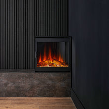Load image into Gallery viewer, British Fires New Forest Cube Electric Stove | Contemporary Electric Stove with Deluxe Real Logs
