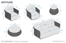 Load image into Gallery viewer, Sundown 5 Seat Lounge Set in Wicker
