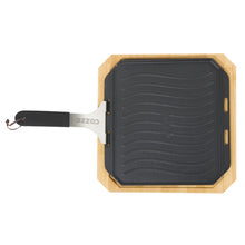 Load image into Gallery viewer, Cozze Large Reversible Cast Iron Pan with Wooden Tray
