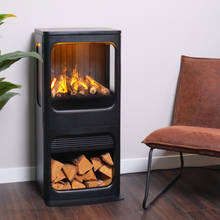 Load image into Gallery viewer, Dimplex Mapleton 100 Optimyst Electric Stove with Log Store
