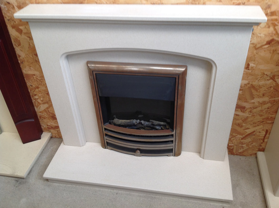 Poppy Fireplace in Braga Micro marble CLEARANCE - EX DISPLAY MODEL