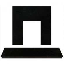 Load image into Gallery viewer, Black Polished Granite 54&quot; Hearth &amp; Back Panel Set - Interstyle
