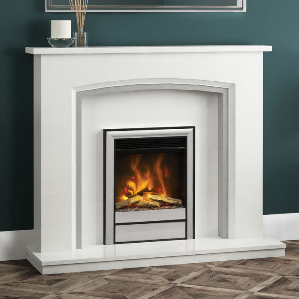 Elgin & Hall Elento Micro Marble Fireplace Suite - Interstyle
