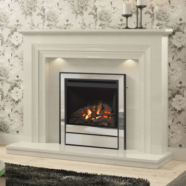Elgin & Hall Vitalia Micro Marble Fireplace Suite - Interstyle