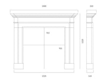 Load image into Gallery viewer, Capital 59&quot; The Clarence Aegean Limestone Mantel - Interstyle
