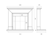 Load image into Gallery viewer, Capital 48&quot; The Dalton Fireplace Suite in Portuguese Limestone - Interstyle
