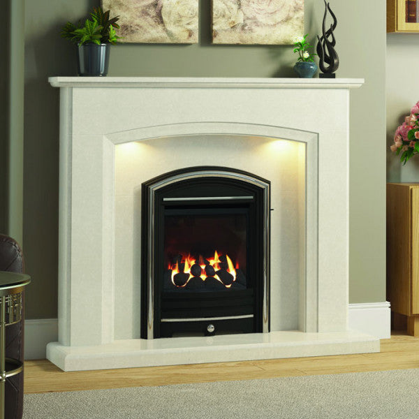 Elgin & Hall Eliana Micro Marble Fireplace Suite - Interstyle