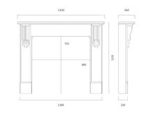 Load image into Gallery viewer, Capital 56&quot; Nuffield Carrara Marble Mantel - Interstyle

