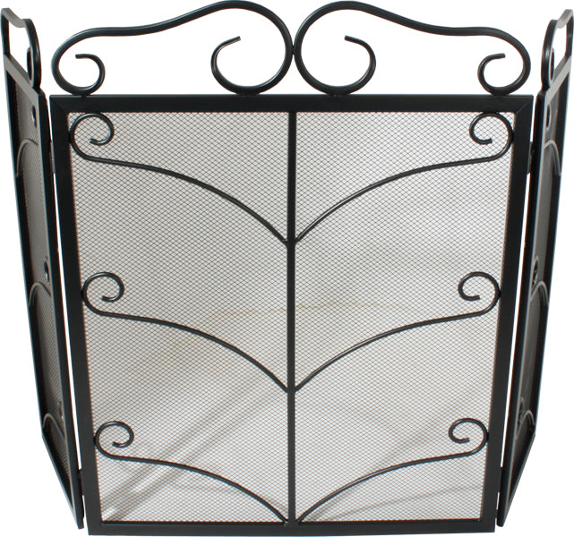 Decorative Wrought Black Fireguard - Interstyle