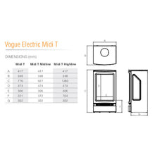 Load image into Gallery viewer, Gazco Vogue Midi &quot;T&quot; Highline 3-sided Electric - Interstyle
